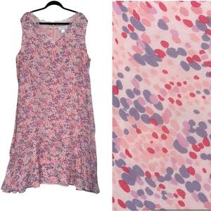 Flirty pink silk midi dress 24W